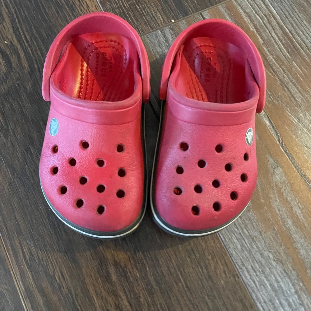 Crocs toddler crocband clog, red, size C7